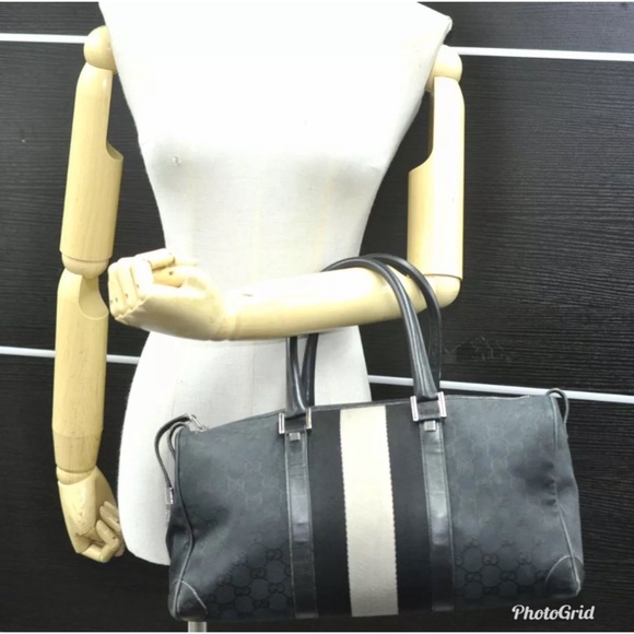 Gucci Handbags - Gucci Boston Sherry Monogram Canvas Handbag